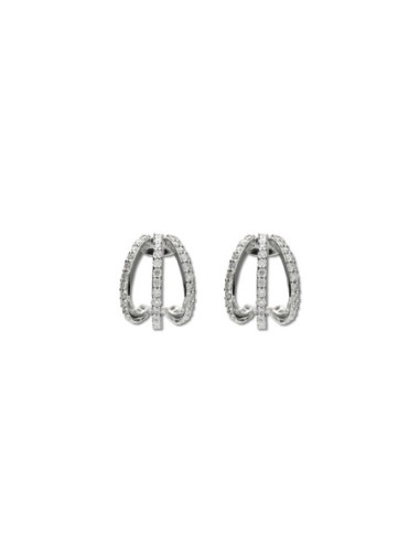 Argollas Oro Blanco Y Diamantes