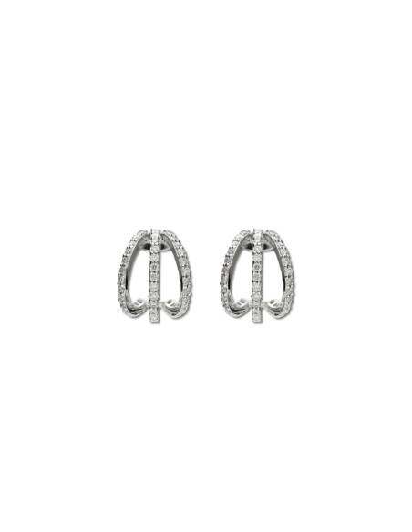 Argollas Oro Blanco Y Diamantes