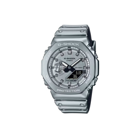 Reloj Casio G-Shock G-Steel GM-2100YM-8AER. Género: Mujer,Hombre. Material: Acero,Resina. Tamaño: De 43mm a 46mm. Correa: Silicona. Color esfera: Plata. Estilo: Deportivo,Casual. Movimiento: Cuarzo. Características técnicas: Digital,Multifunción
