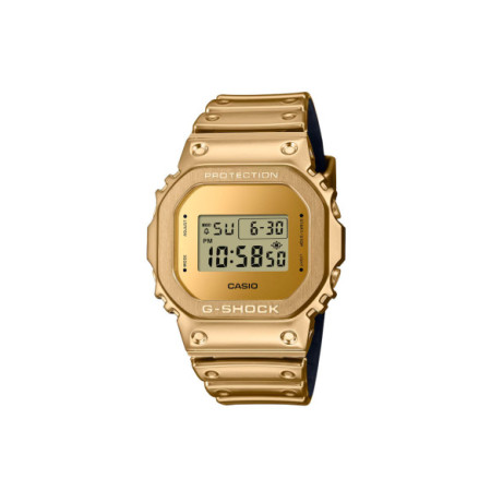Reloj Casio G-Shock G-Steel GM-5600YMG-9ER. Género: Mujer,Hombre. Material: Acero,Resina. Tamaño: De 43mm a 46mm. Correa: Silicona. Color esfera: Dorada. Estilo: Deportivo,Casual. Movimiento: Cuarzo. Características técnicas: Digital,Multifunción