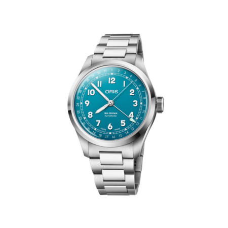Reloj Oris Big Crown Pointer Date 01 754 7798 4065-07 8 20 06. Género: Hombre,Mujer. Material: Acero. Tamaño: De 39mm a 42mm. Correa: Acero. Color esfera: Azul. Estilo: Casual,Aviador. Movimiento: Automático. Características técnicas: Hora y segundero,Calendario,Reserva de marcha