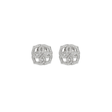 Pendientes Oro Blanco Y Diamantes. Género: Mujer. Material: Oro blanco. Piedras: Diamantes