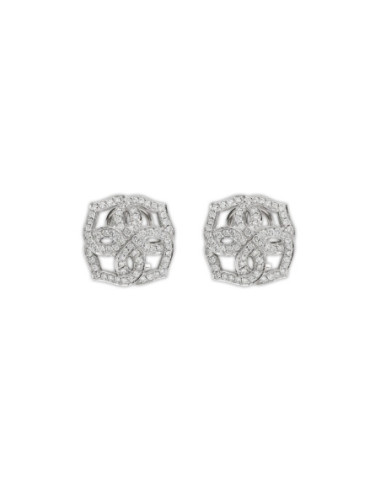 Pendientes Oro Blanco Y Diamantes
