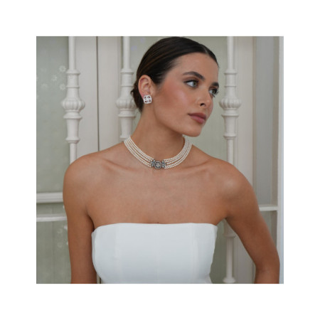 Pendientes Oro Blanco Y Diamantes. Género: Mujer. Material: Oro blanco. Piedras: Diamantes