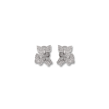 Pendientes Oro Blanco Y Diamantes. Género: Mujer. Material: Oro blanco. Piedras: Diamantes