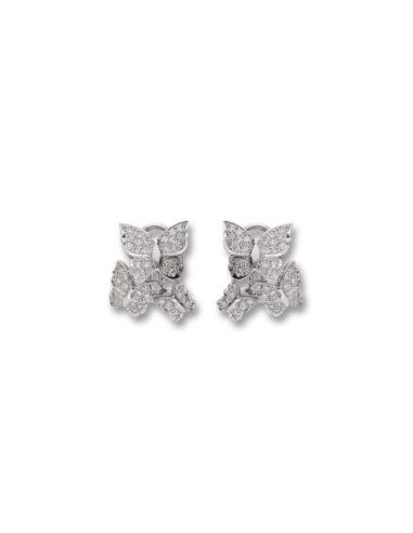 Pendientes Oro Blanco Y Diamantes