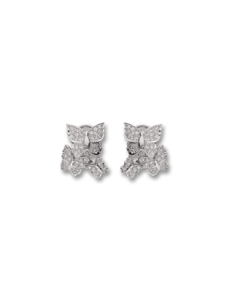 Pendientes Oro Blanco Y Diamantes