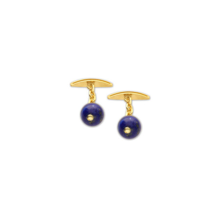 Gemelos Plata Chapada Y Lapislázuli. Género: Hombre. Material: Plata chapada. Piedras: Laspislazuli