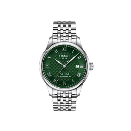Reloj Tissot Le Locle Powermatic 80 T006.407.11.093.00. Género: Hombre. Material: Acero. Tamaño: De 39mm a 42mm. Correa: Acero. Color esfera: Verde. Estilo: Casual,Cocktail. Movimiento: Automático. Características técnicas: Hora y segundero,Calendario,Reserva de marcha