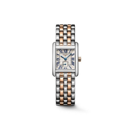 Reloj Longines Mini DolceVita L5.200.5.71.7. Género: Mujer. Material: Acero/Oro. Tamaño: Menos de 32mm. Correa: Acero. Color esfera: Plata. Estilo: Clásico. Movimiento: Cuarzo. Características técnicas: Hora y segundero