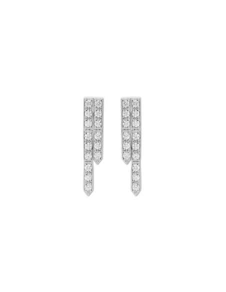 Pendientes Oro Blanco Y Diamantes