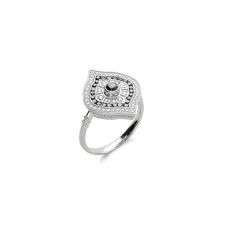 Anillo Oro Blanco Y Diamantes. Género: Mujer. Material: Oro blanco. Piedras: Diamantes
