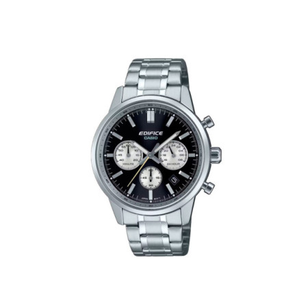 Reloj Casio Edifice EFR-575D-1AEF. Género: Hombre. Material: Acero. Tamaño: De 39mm a 42mm. Correa: Acero. Color esfera: Negro. Estilo: Deportivo. Movimiento: Cuarzo. Características técnicas: Hora y segundero,Cronógrafo,Calendario