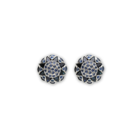 Pendientes Oro Blanco Y Zafiros. Género: Mujer. Material: Oro blanco. Piedras: Zafiros