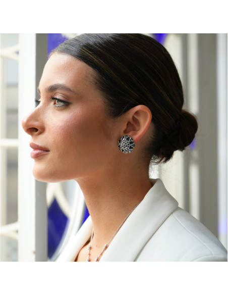 Pendientes Oro Blanco Y Zafiros