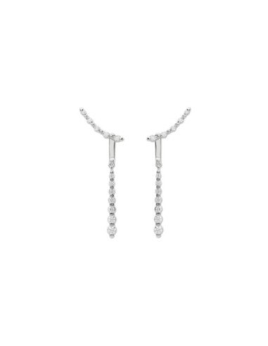 Pendientes Oro Blanco Y Diamantes