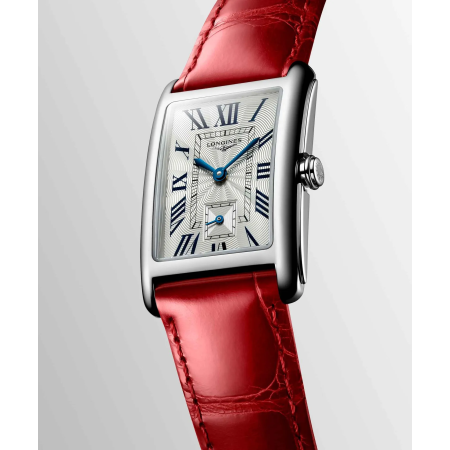 Reloj Longines DolceVita L5.512.4.71.5. Género: Mujer. Material: Acero. Tamaño: De 32mm a 38mm. Correa: Piel. Color esfera: Plata. Estilo: Clásico,Cocktail. Movimiento: Cuarzo. Características técnicas: Hora y segundero,Calendario