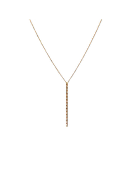 Cadena-Colgante Oro Rosa Y Diamantes