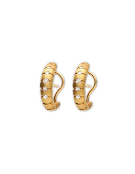 Pendientes Oro Amarillo Y Diamantes