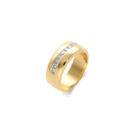 Anillo Oro Amarillo Y Diamantes. Género: Mujer. Material: Oro amarillo. Piedras: Diamantes