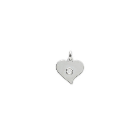 Colgante Oro Blanco Y Diamante. Género: Mujer. Material: Oro blanco. Piedras: Diamantes