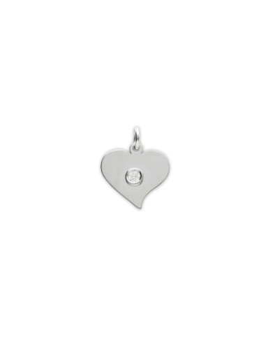 Colgante Oro Blanco Y Diamante