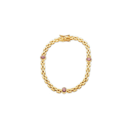 Pulsera Oro Amarillo Y Rubí. Género: Mujer. Material: Oro amarillo. Piedras: Rubies