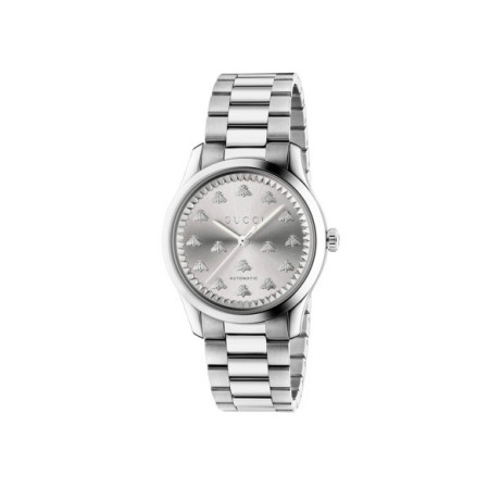 Reloj Gucci Timeless Multibee YA1264190. Género: Mujer. Material: Acero. Tamaño: De 32mm a 38mm. Correa: Acero. Color esfera: Plata. Estilo: Casual. Movimiento: Automático. Características técnicas: Hora y segundero