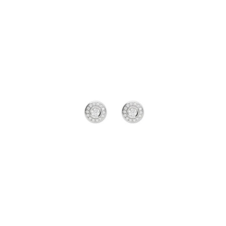 Pendientes Oro Blanco, Diamantes Y Cristal De Roca. Género: Mujer. Material: Oro blanco. Piedras: Diamantes,Otras gemas