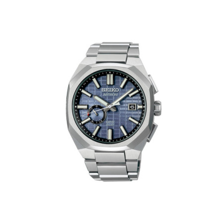 Reloj Seiko Astron SSJ013J1. Género: Hombre. Material: Titanio. Tamaño: De 39mm a 42mm. Correa: Titanio. Color esfera: Azul. Estilo: Deportivo,Cocktail. Movimiento: Solar. Características técnicas: Hora y segundero,Calendario,Reserva de marcha,Multifunción