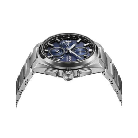 Reloj Seiko Astron SSH161J1. Género: Hombre. Material: Titanio. Tamaño: De 39mm a 42mm. Correa: Titanio. Color esfera: Azul. Estilo: Cocktail,Deportivo. Movimiento: Solar. Características técnicas: Hora y segundero,Cronógrafo,Reserva de marcha,Multifunción,Calendario