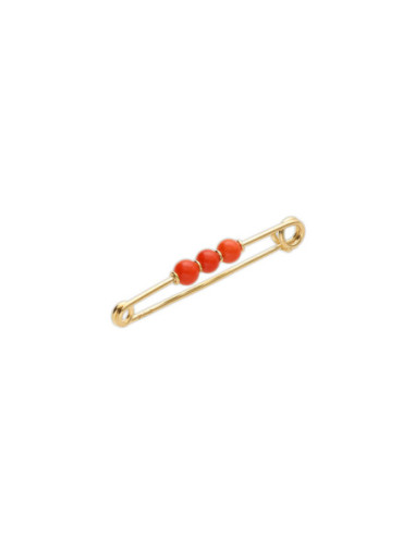 Alfiler Oro Amarillo Coral