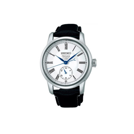 Reloj Seiko Presage Classic Series SPB495J1. Género: Hombre. Material: Acero. Tamaño: De 39mm a 42mm. Correa: Piel. Color esfera: Blanco. Estilo: Clásico. Movimiento: Automático. Características técnicas: Reserva de marcha,Hora y segundero
