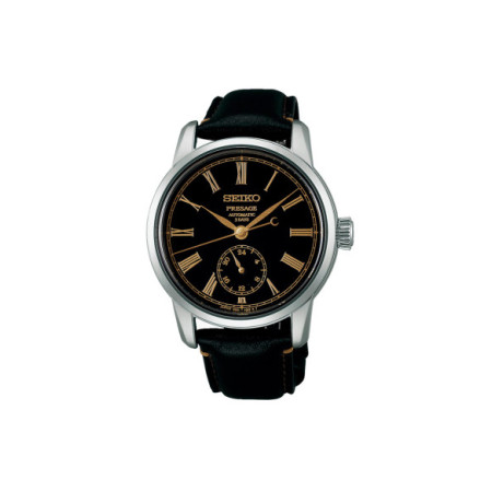 Reloj Seiko Presage Classic Series SPB499J1. Género: Hombre. Material: Acero. Tamaño: De 39mm a 42mm. Correa: Piel. Color esfera: Negro. Estilo: Clásico. Movimiento: Automático. Características técnicas: Reserva de marcha,Hora y segundero
