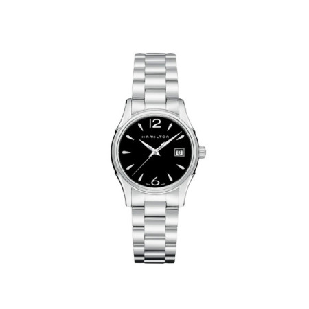 Reloj Hamilton Jazzmaster Lady H32351135. Género: Mujer. Material: Acero. Tamaño: De 32mm a 38mm. Correa: Acero. Color esfera: Negro. Estilo: Casual. Movimiento: Cuarzo. Características técnicas: Hora y segundero,Calendario