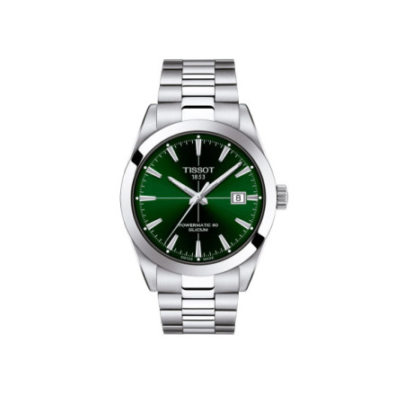 Reloj Tissot Gentleman Powermatic 80 Silicium T127.407.11.091.01. Género: Hombre. Material: Acero. Tamaño: De 39mm a 42mm. Correa: Acero. Color esfera: Verde. Estilo: Casual. Movimiento: Automático. Características técnicas: Hora y segundero,Calendario,Reserva de marcha