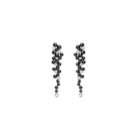 Pendientes Oro Blanco Y Diamantes. Género: Mujer. Material: Oro blanco. Piedras: Diamantes