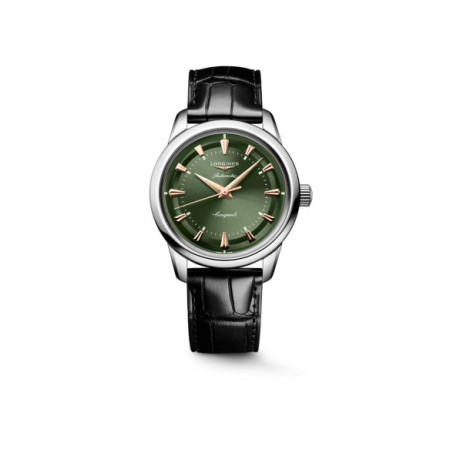 Reloj Longines Conquest Heritage L1.649.4.02.2. Género: Mujer,Hombre. Material: Acero. Tamaño: De 32mm a 38mm. Correa: Piel. Color esfera: Verde. Estilo: Cocktail,Casual. Movimiento: Automático. Características técnicas: Hora y segundero,Reserva de marcha