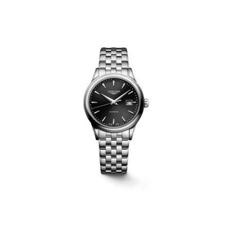Reloj Longines Flagship Classic L4.374.4.59.6. Género: Mujer. Material: Acero. Tamaño: Menos de 32mm. Correa: Acero. Color esfera: Negro. Estilo: Clásico. Movimiento: Automático. Características técnicas: Hora y segundero,Calendario,Reserva de marcha