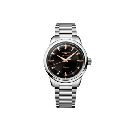 Reloj Longines Conquest Heritage L1.649.4.52.6. Género: Mujer,Hombre. Material: Acero. Tamaño: De 32mm a 38mm. Correa: Acero. Color esfera: Negro. Estilo: Clásico,Cocktail. Movimiento: Automático. Características técnicas: Hora y segundero,Reserva de marcha