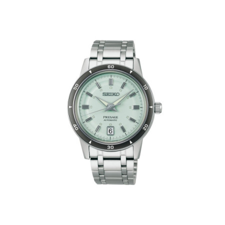Reloj Seiko Presage SRPL71J1. Género: Hombre. Material: Acero. Tamaño: De 39mm a 42mm. Correa: Acero. Color esfera: Verde. Estilo: Cocktail. Movimiento: Automático. Características técnicas: Hora y segundero,Calendario,Reserva de marcha