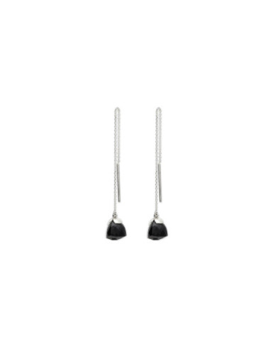 Pendientes Plata Y Ónix