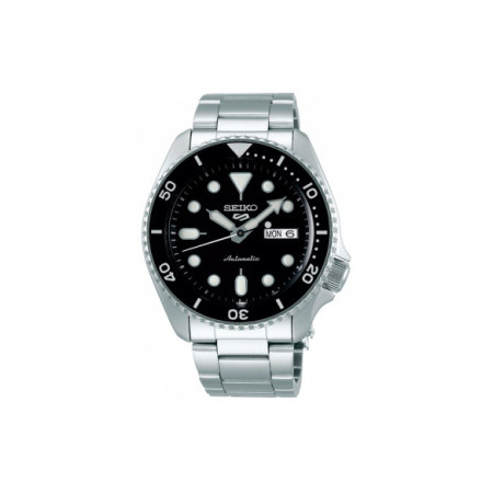 Reloj Seiko 5 Sports SRPD55K1. Género: Hombre. Material: Acero. Tamaño: De 39mm a 42mm. Correa: Acero. Color esfera: Negro. Estilo: Deportivo,Casual. Movimiento: Automático. Características técnicas: Reserva de marcha,Hora y segundero,Calendario