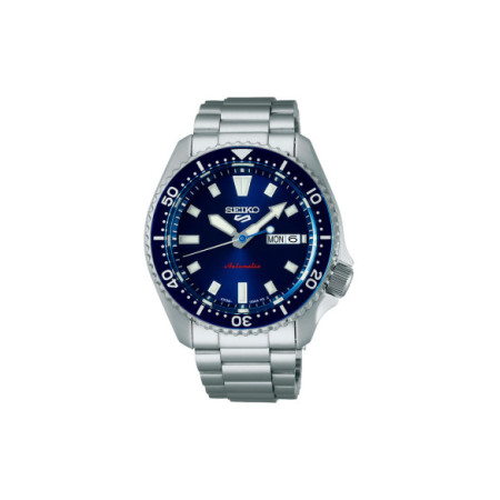 Reloj Seiko 5 Sports SRPL83K1. Género: Hombre. Material: Acero. Tamaño: De 39mm a 42mm. Correa: Acero. Color esfera: Azul. Estilo: Deportivo. Movimiento: Automático. Características técnicas: Hora y segundero,Calendario,Reserva de marcha