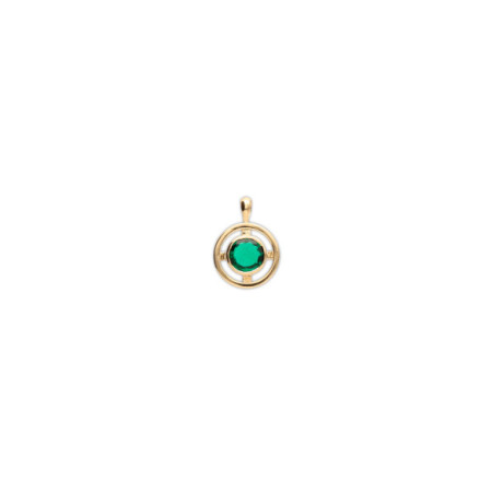 Colgante Oro Amarillo Y Esmeralda. Género: Mujer. Material: Oro amarillo. Piedras: Esmeraldas