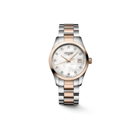Reloj Longines Conquest Classic L2.386.3.87.7. Material: Acero/Oro. Tamaño: De 32mm a 38mm. Correa: Combinados. Color esfera: Nácar. Estilo: Cocktail,Clásico. Movimiento: Cuarzo. Características técnicas: Calendario,Hora y segundero