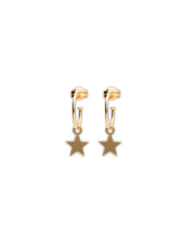 Argollas Oro Amarillo Estrella