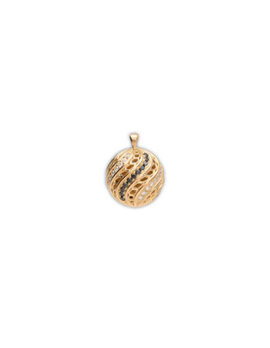 Colgante Oro Amarillo Y Diamantes
