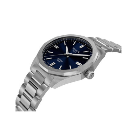 Reloj Tissot PRC 100 Solar Quartz T151.422.11.041.00. Género: Hombre. Material: Acero. Tamaño: De 39mm a 42mm. Correa: Acero. Color esfera: Azul. Estilo: Casual. Movimiento: Cuarzo,Solar. Características técnicas: Hora y segundero,Calendario