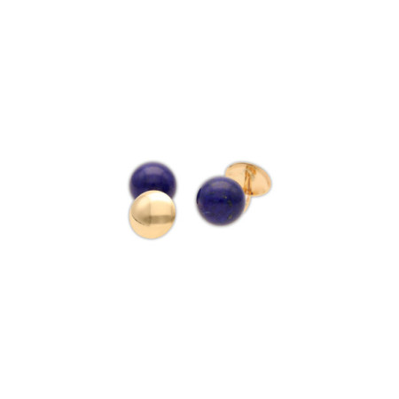 Gemelos Oro Amarillo Y Lapislázuli. Género: Hombre. Material: Oro amarillo. Piedras: Laspislazuli